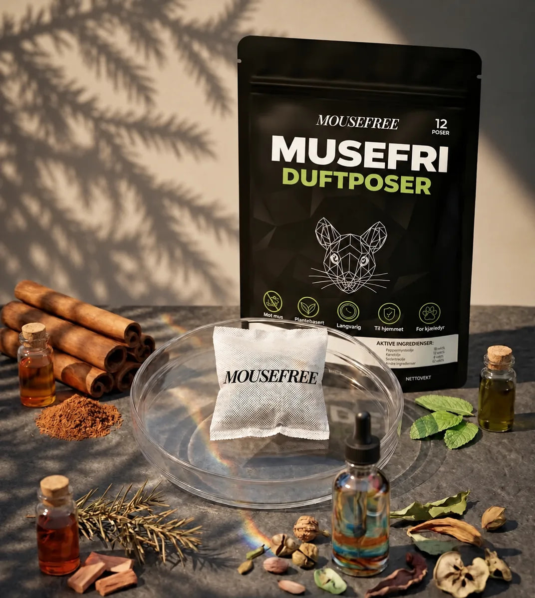 Musefri-posen med oljene i formelen